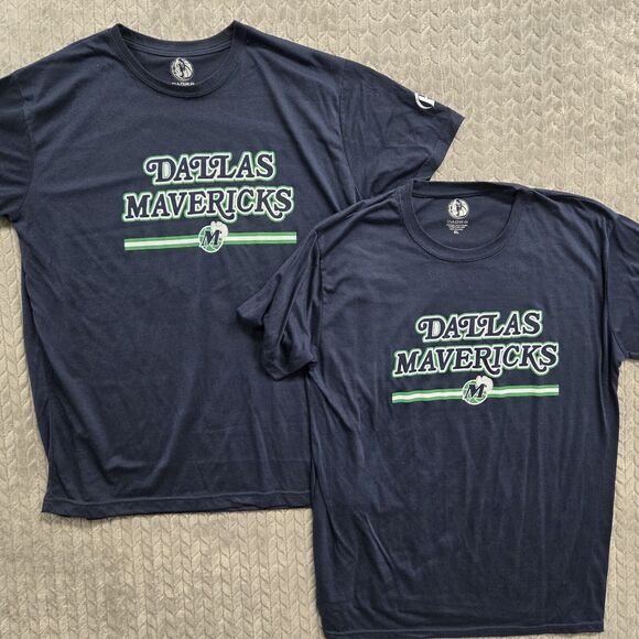 2 Dallas Mavericks Dr. Pepper T-shirt Adult XL NBA Retro Throwback Script Logo - Picture 1 of 8